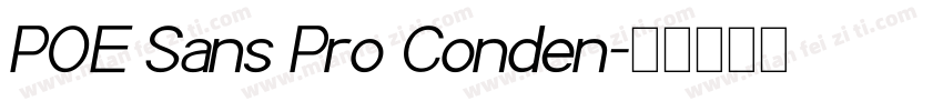 POE Sans Pro Conden字体转换